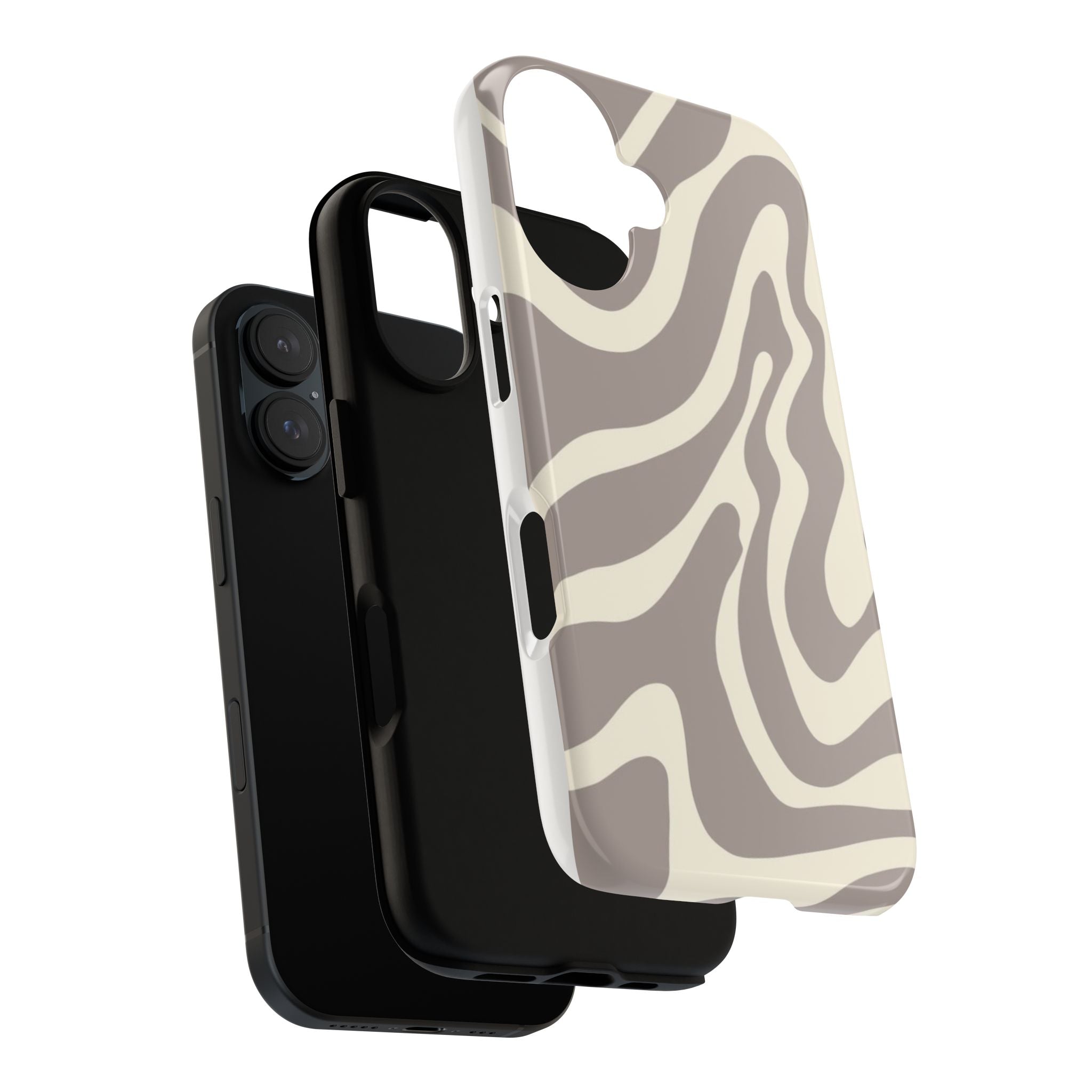 Neutral Zebra Print Tough iPhone Case