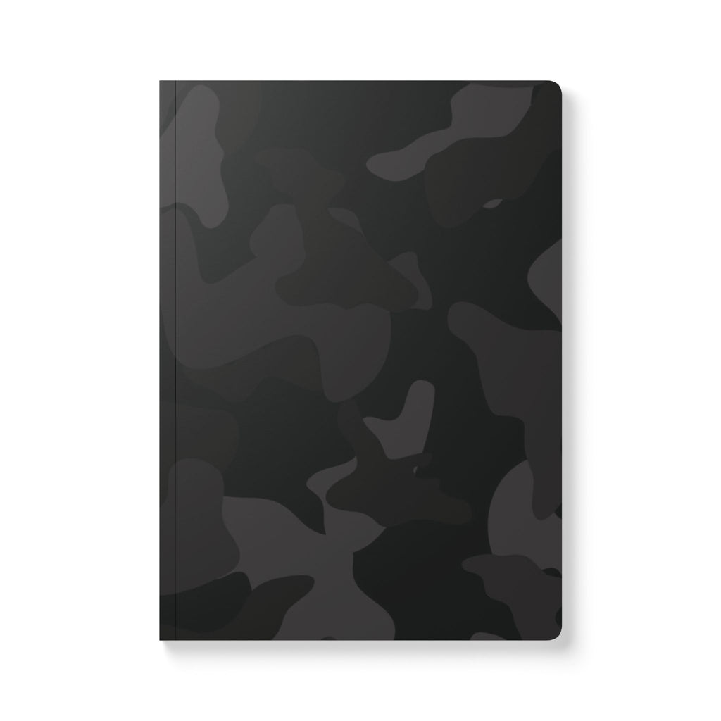 Black Camo Softcover Journal — Pocket Notebook with Printed Inside Pages