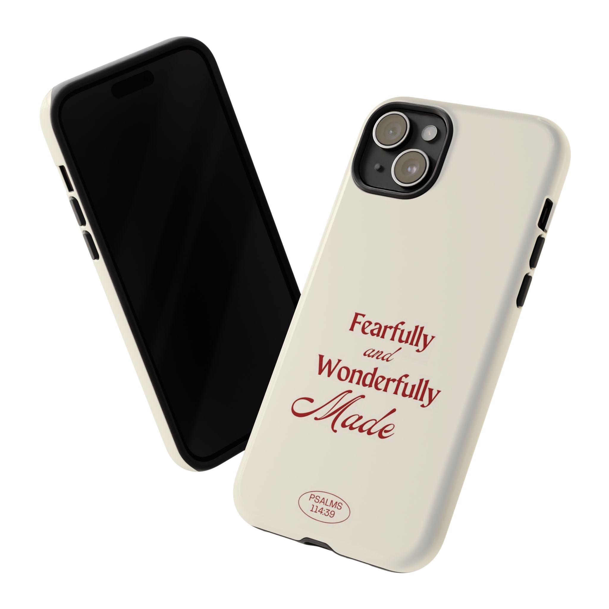 Tough Phone Case — "Fearfully and Wonderfully Made" Christian Scripture Protective Case