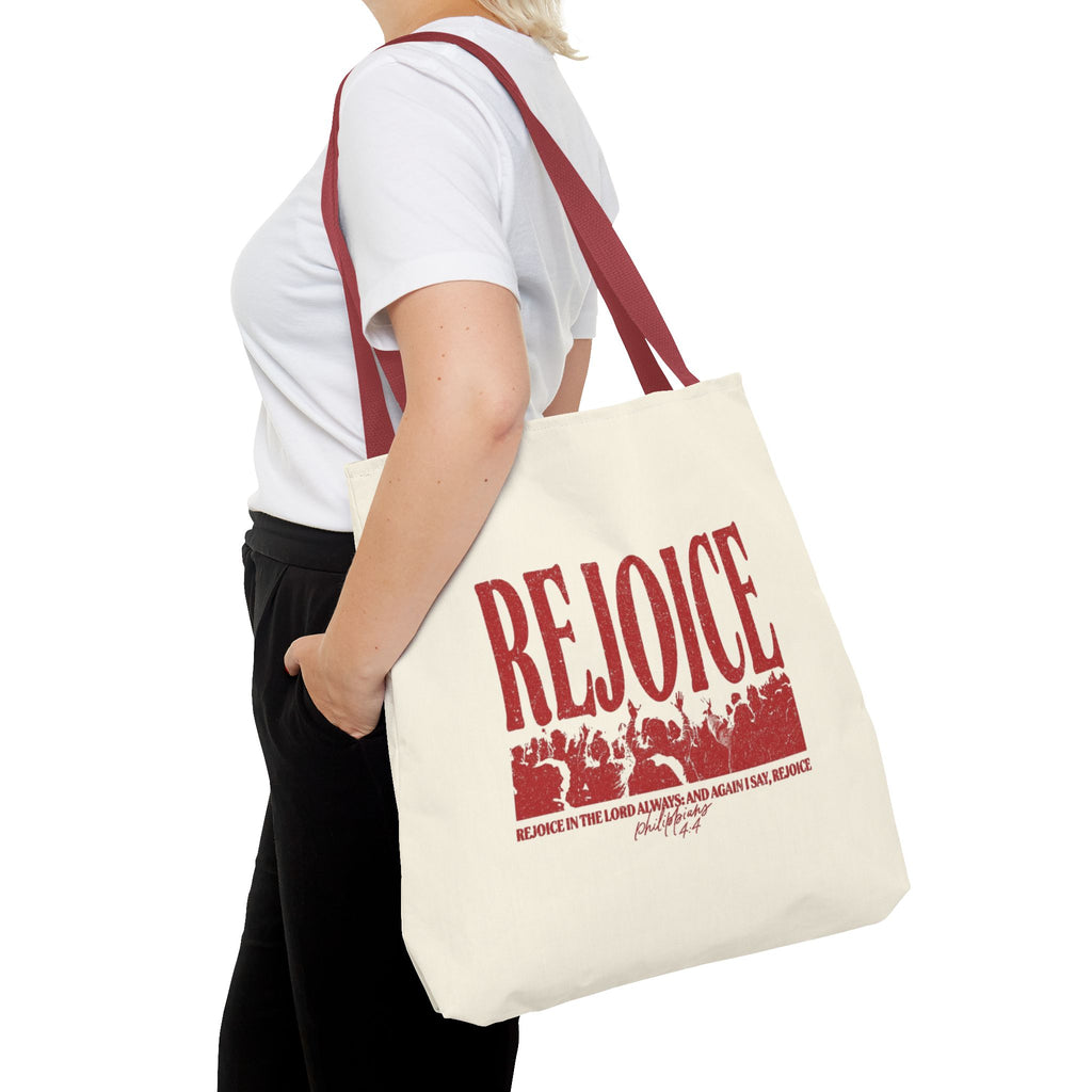 "Rejoice" Graphic Tote Bag