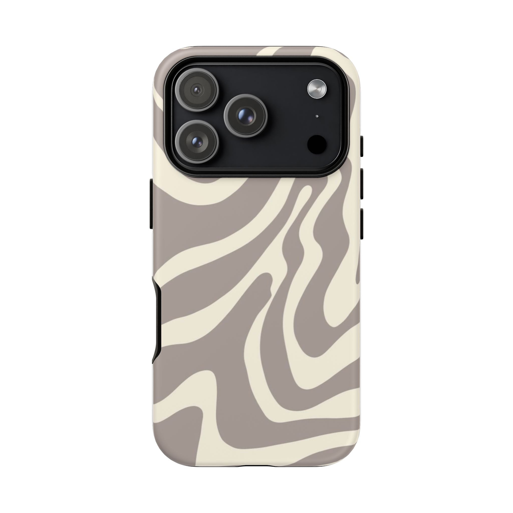 Neutral Zebra Print Tough iPhone Case