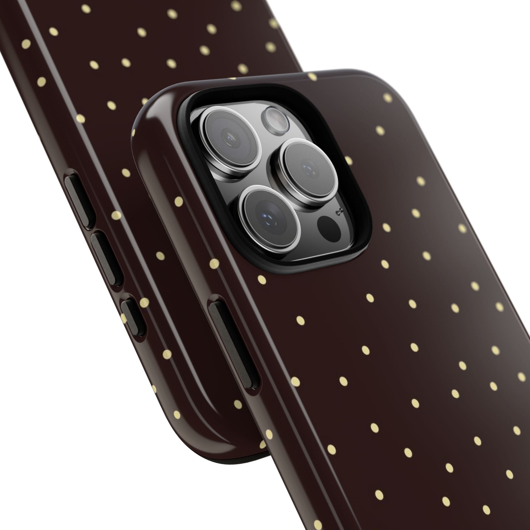 Brown Gold Polka Dot Tough Phone Case