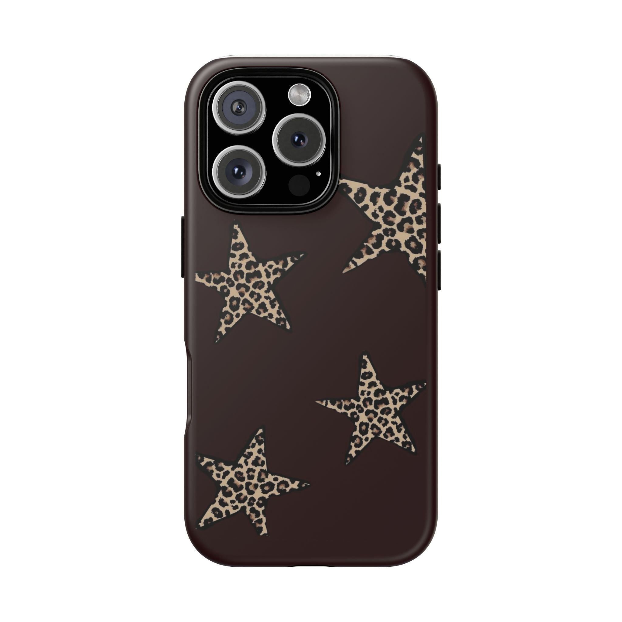 Leopard Star iPhone Case — Chic Brown Protective Tough Case