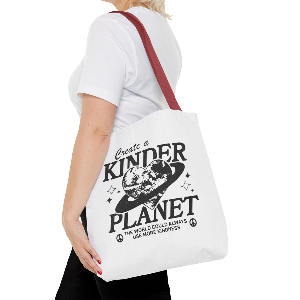 Create a Kinder Planet Tote Bag — Eco-Friendly Earth Love Canvas Tote