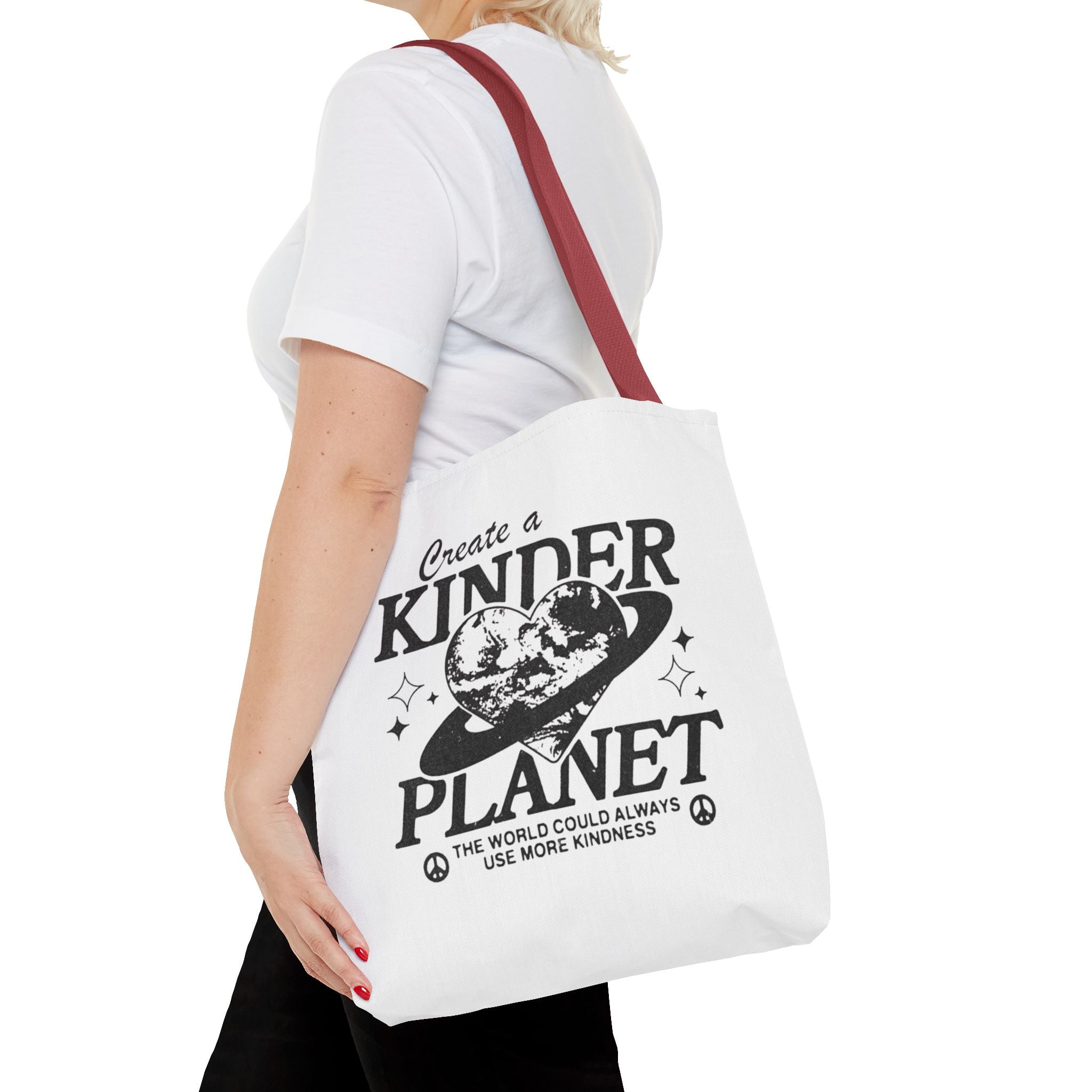 Create a Kinder Planet Tote Bag — Eco-Friendly Earth Love Canvas Tote