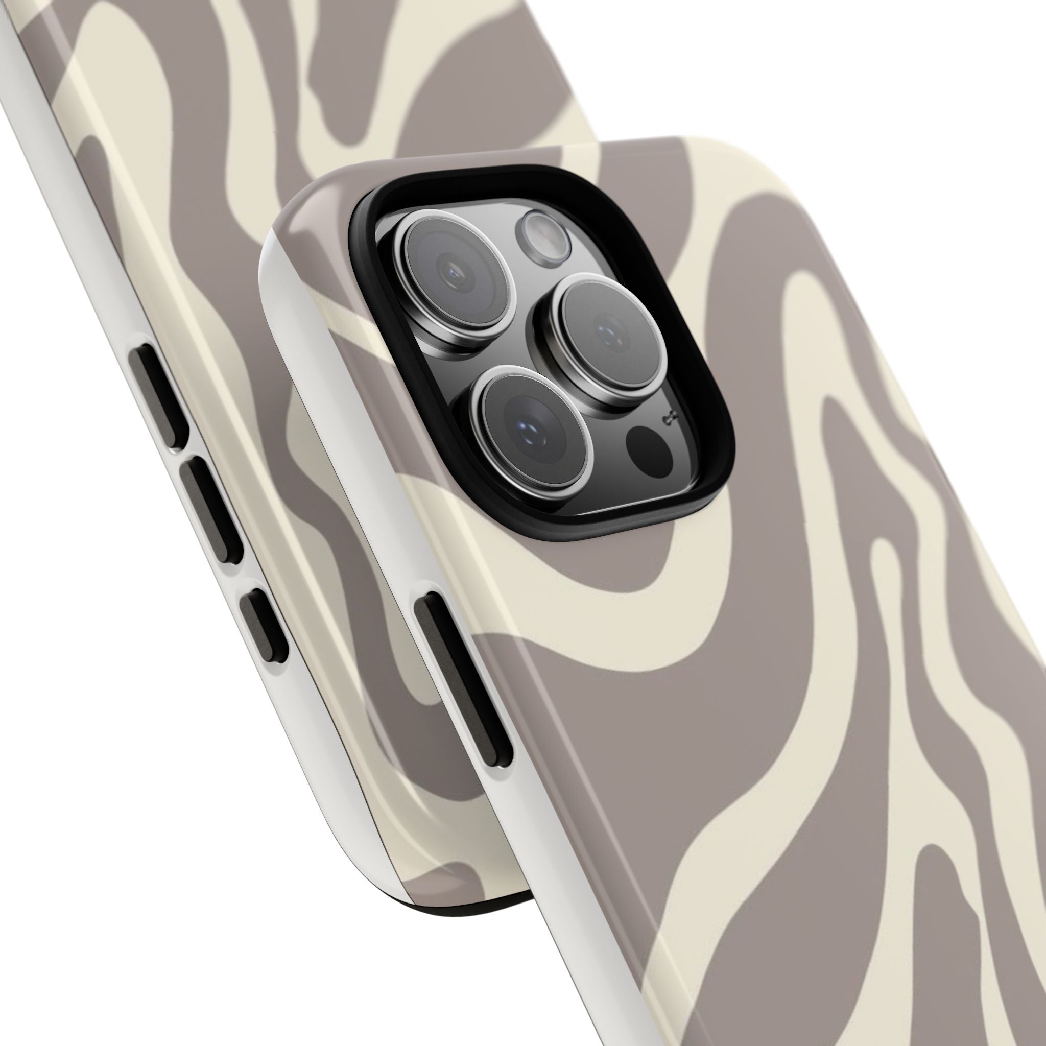 Neutral Zebra Print Tough iPhone Case