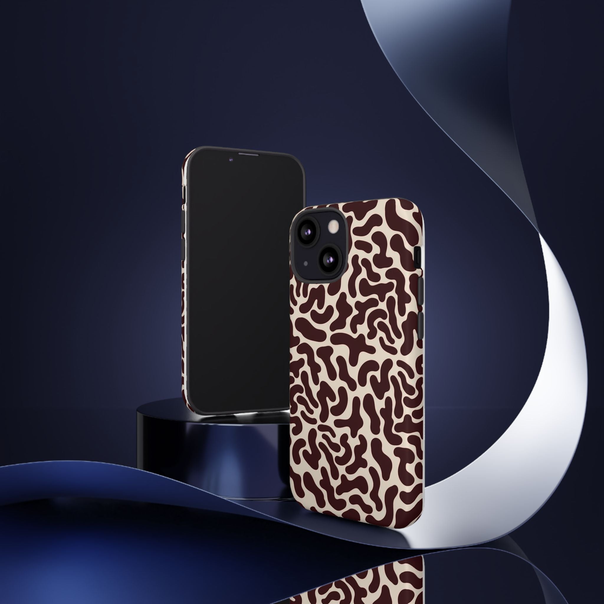 Animal Print iPhone Case - Brown Abstract Cow Pattern Tough Case