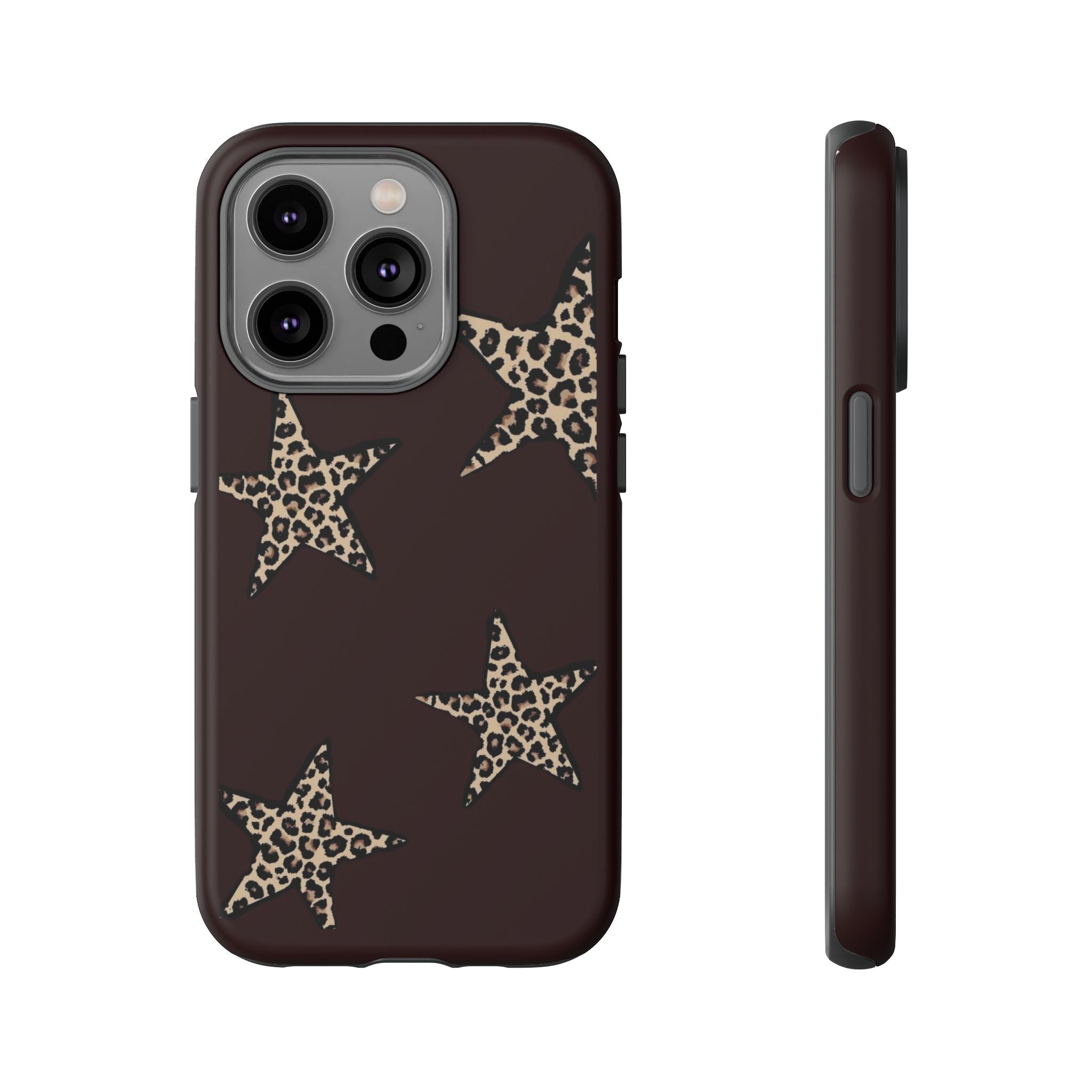Leopard Star iPhone Case — Chic Brown Protective Tough Case