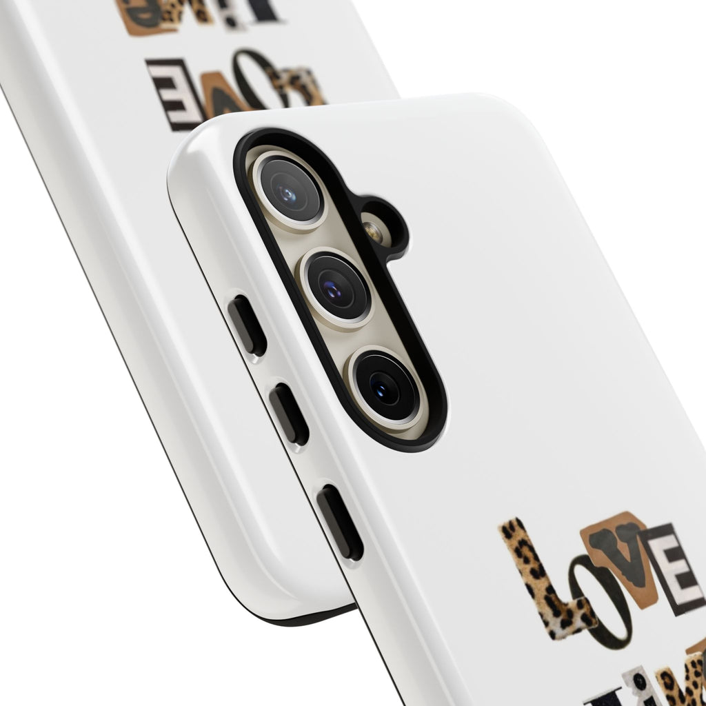 "Love Like Jesus" Leopard Print Christian Tough Phone Case
