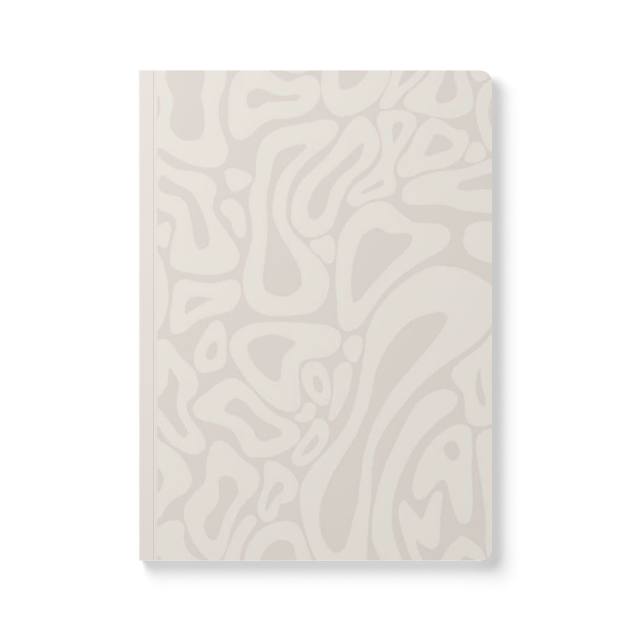Neutral Abstract Pattern Softcover Journal — Lined Journal