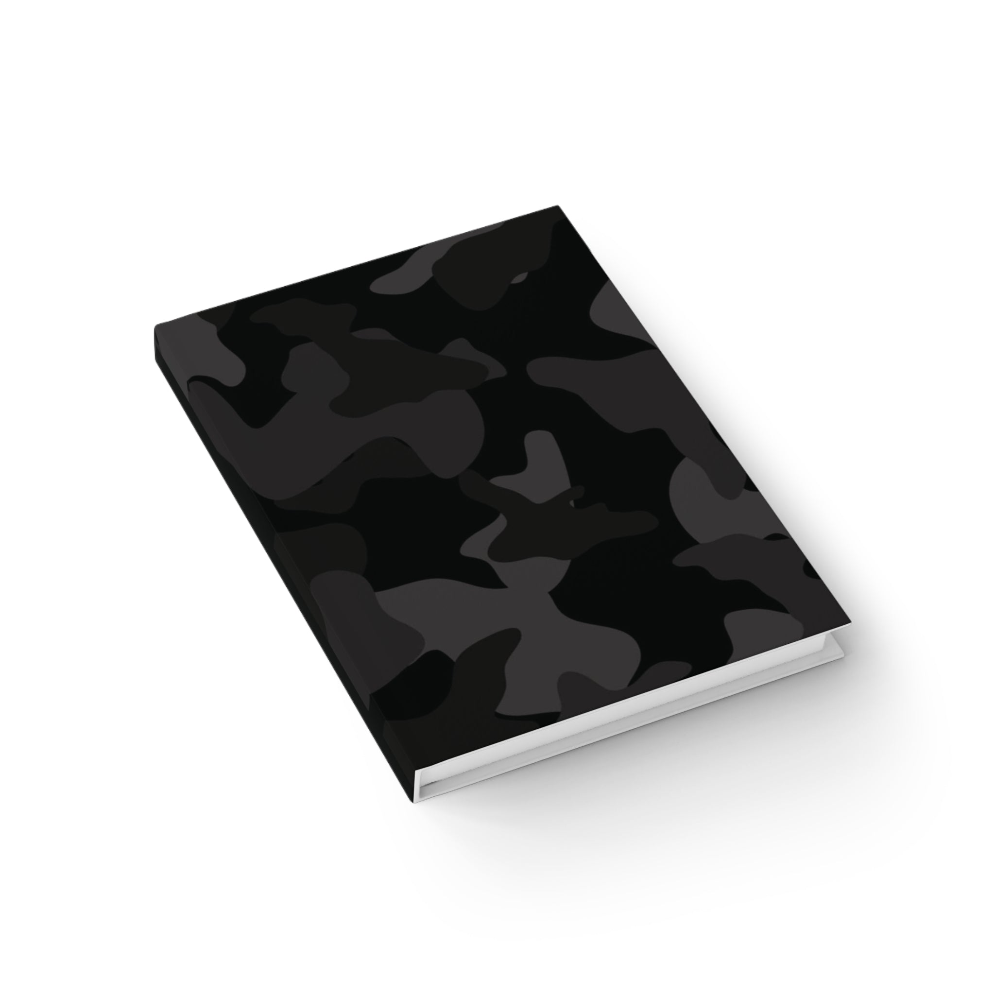 Camouflage Black Ruled Journal — Lined Hardcover Notebook for Notes & Daily Planning