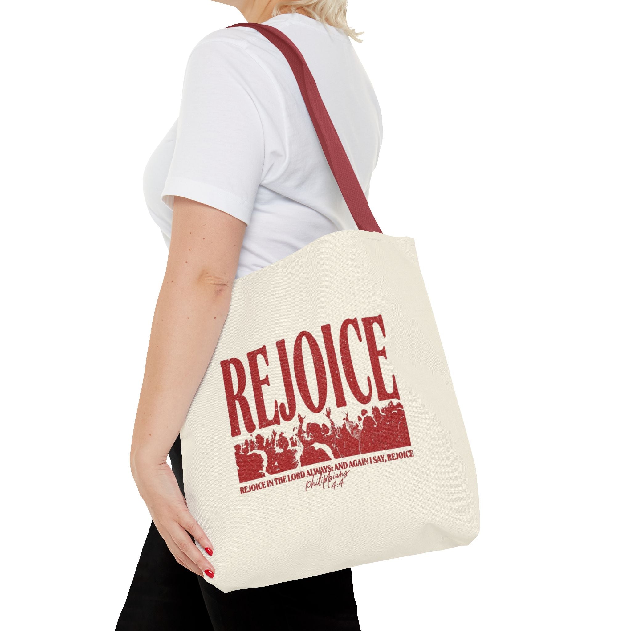 "Rejoice" Graphic Tote Bag
