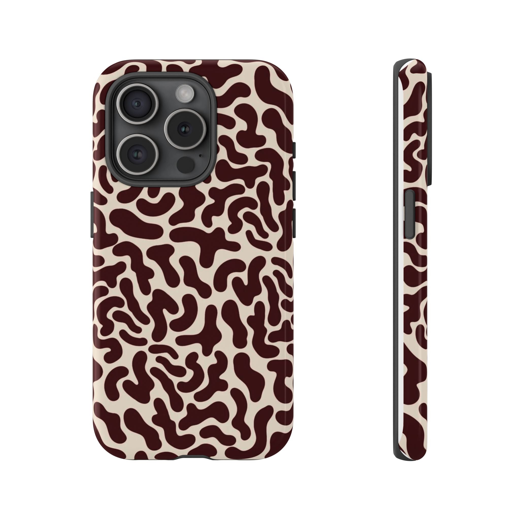 Animal Print iPhone Case - Brown Abstract Cow Pattern Tough Case