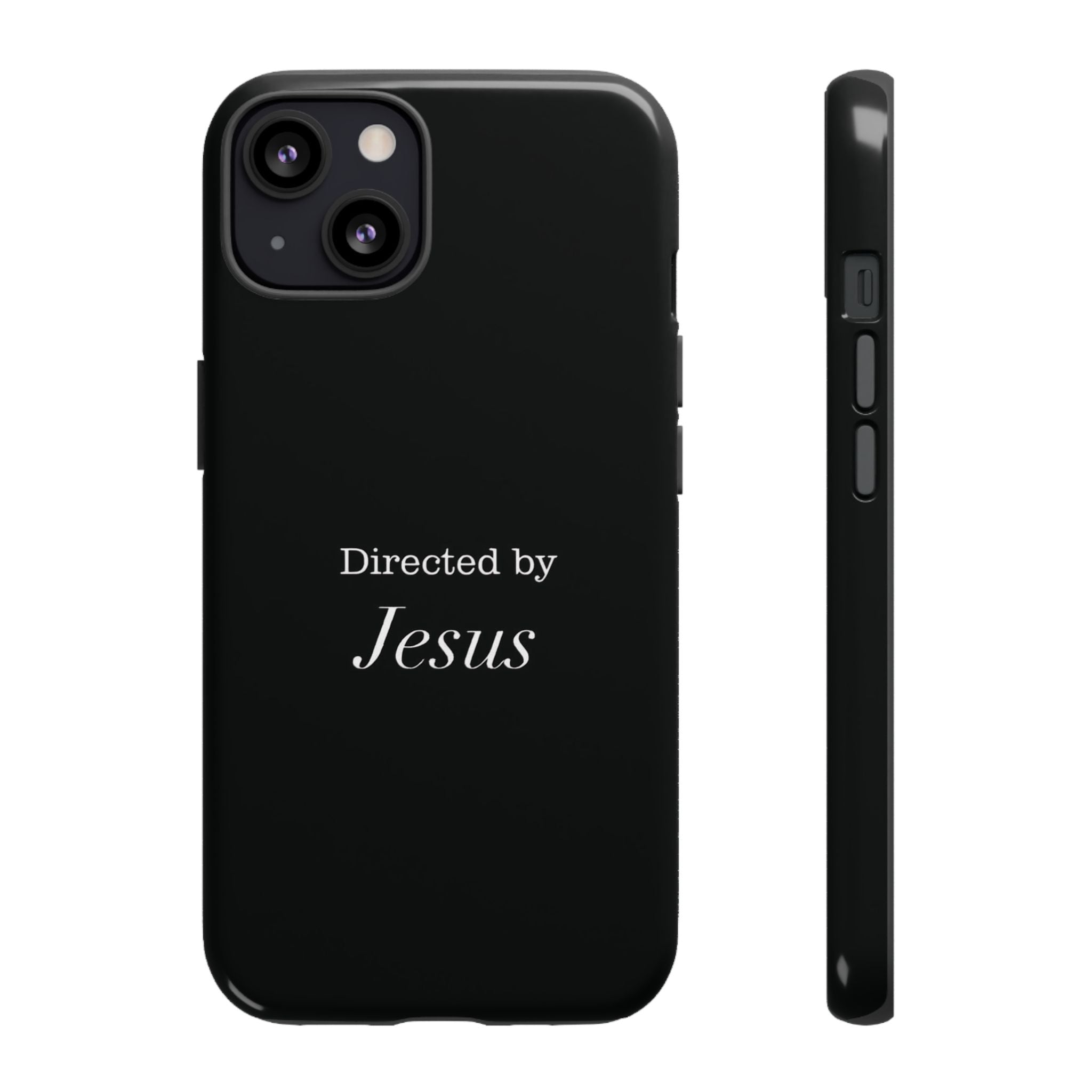Directed by Jesus Tough Phone Case — Faith Black Protective Case