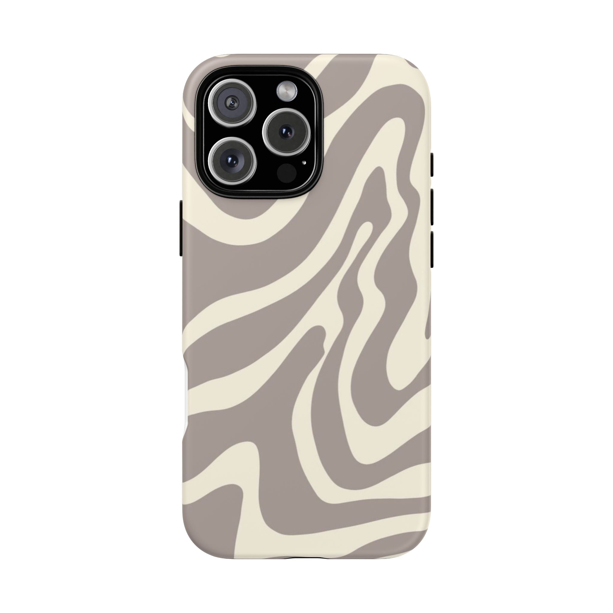 Neutral Zebra Print Tough iPhone Case