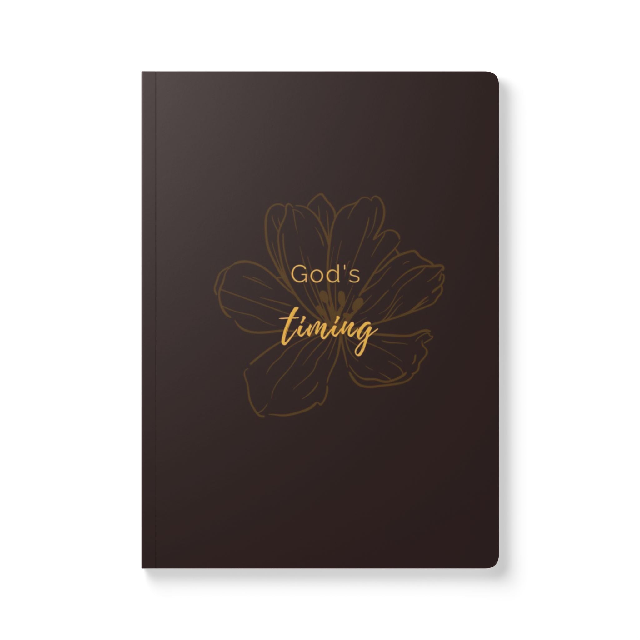 God's Timing Softcover Journal — Floral Faith Notebook for Prayer, Gratitude & Devotions