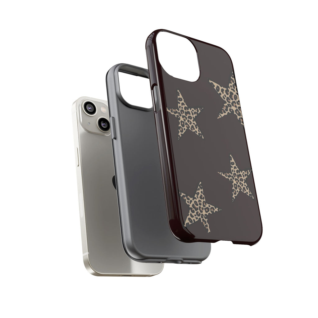 Leopard Star iPhone Case — Chic Brown Protective Tough Case