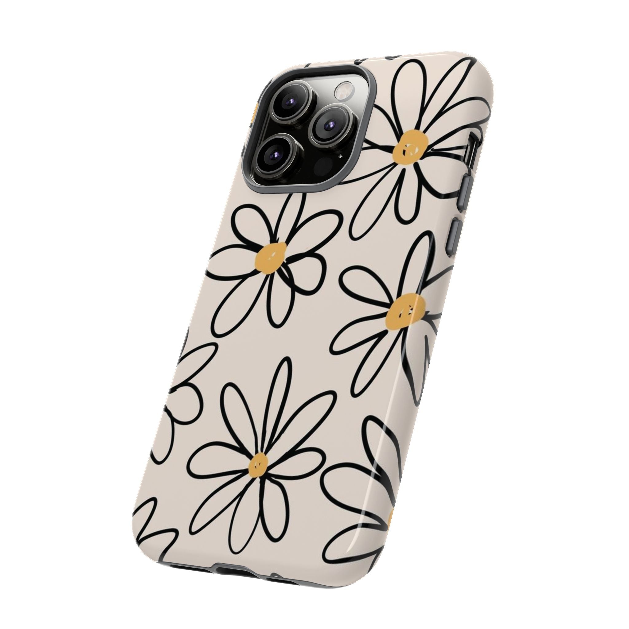 Daisy Sketch iPhone Case — Floral Protective Phone Cover