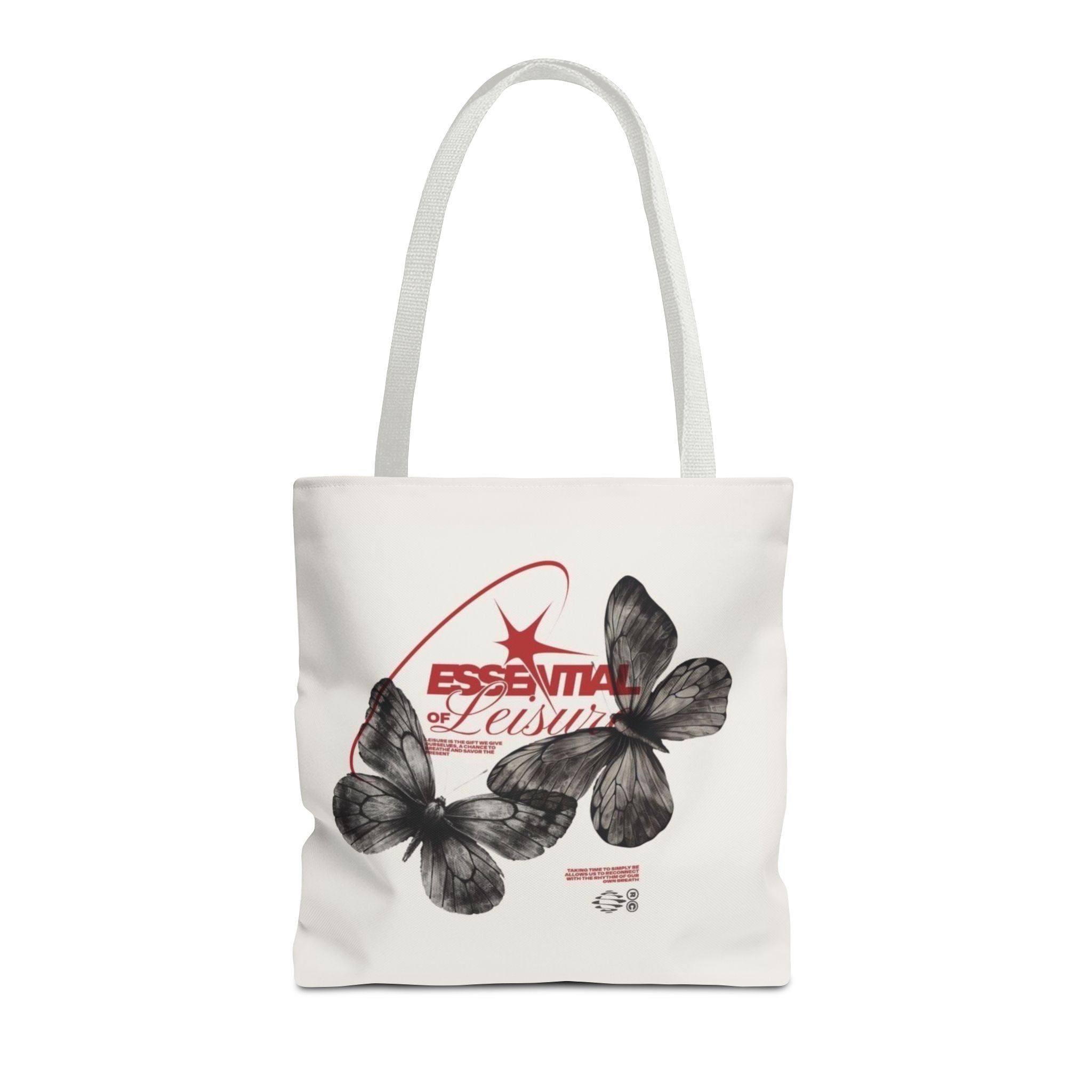 'Essential to Leisure' Floral Graphic Tote Bag