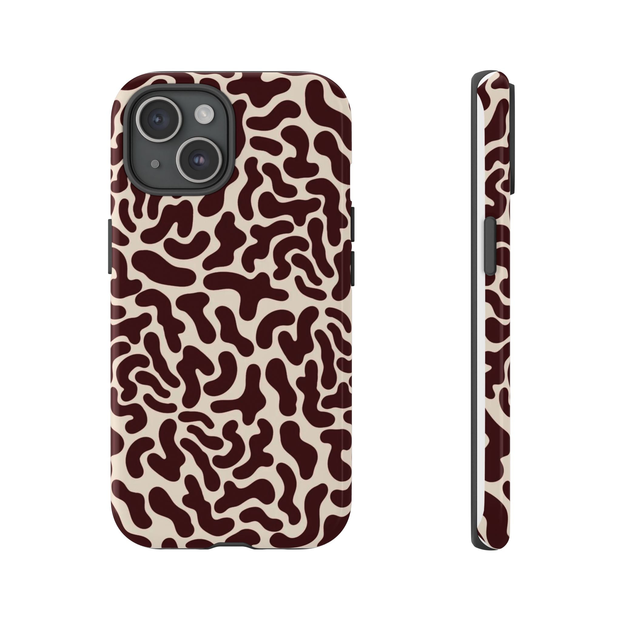 Animal Print iPhone Case - Brown Abstract Cow Pattern Tough Case