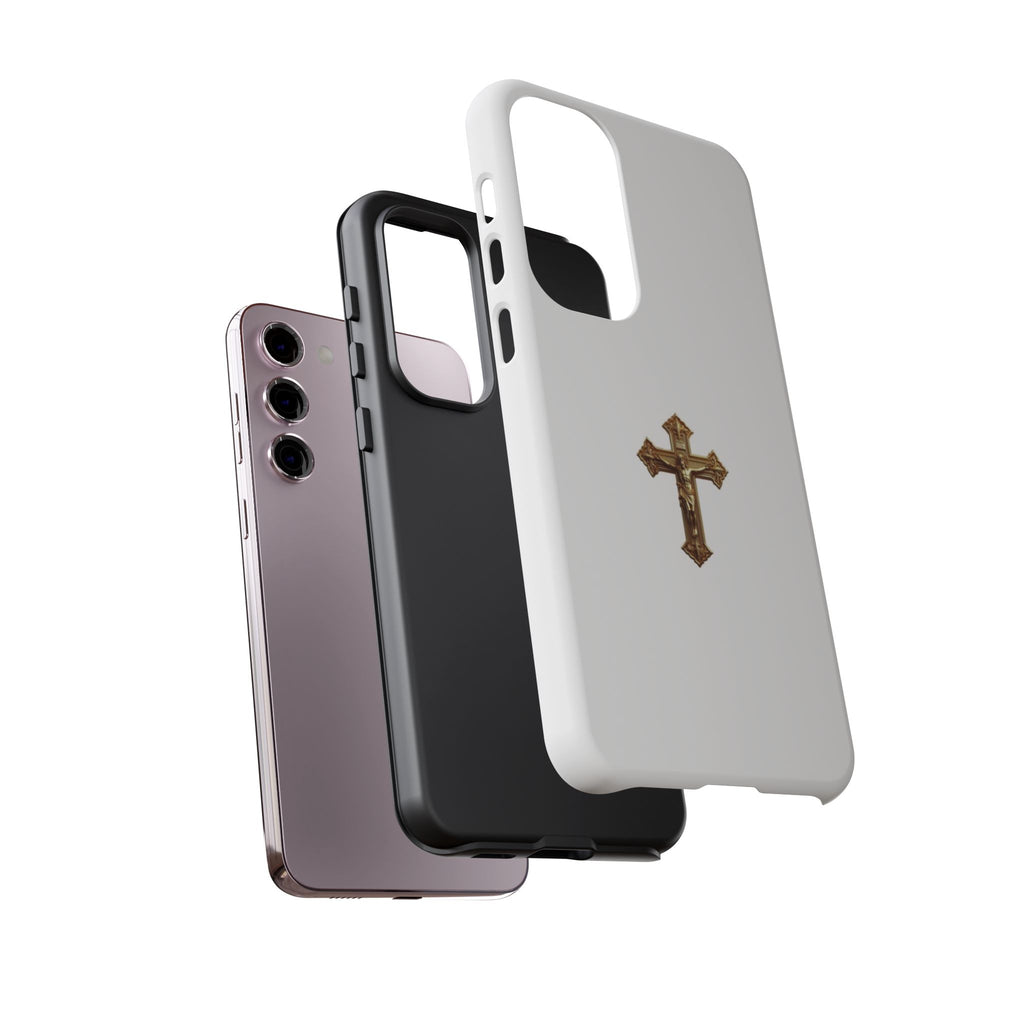 Gold Cross Tough Phone Case | Protective Cover