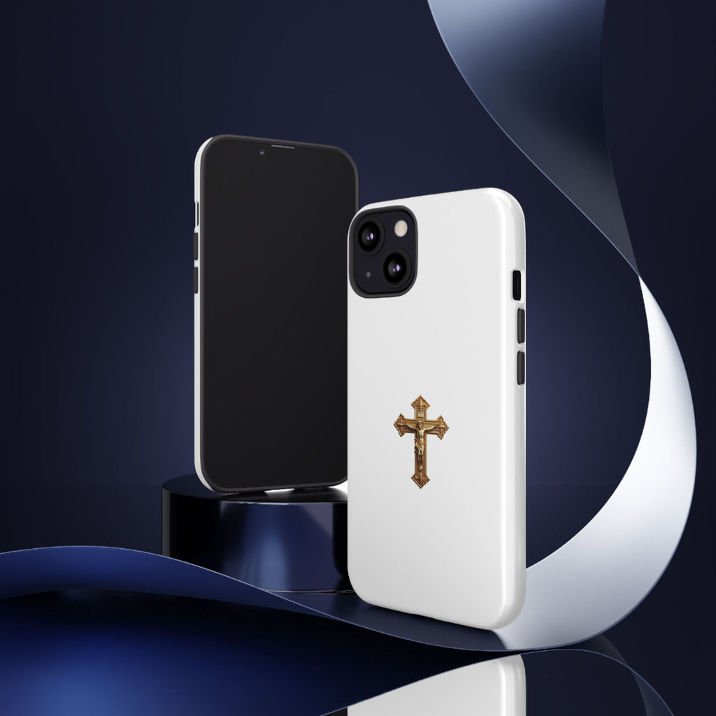 Gold Cross Tough Phone Case | Protective Cover
