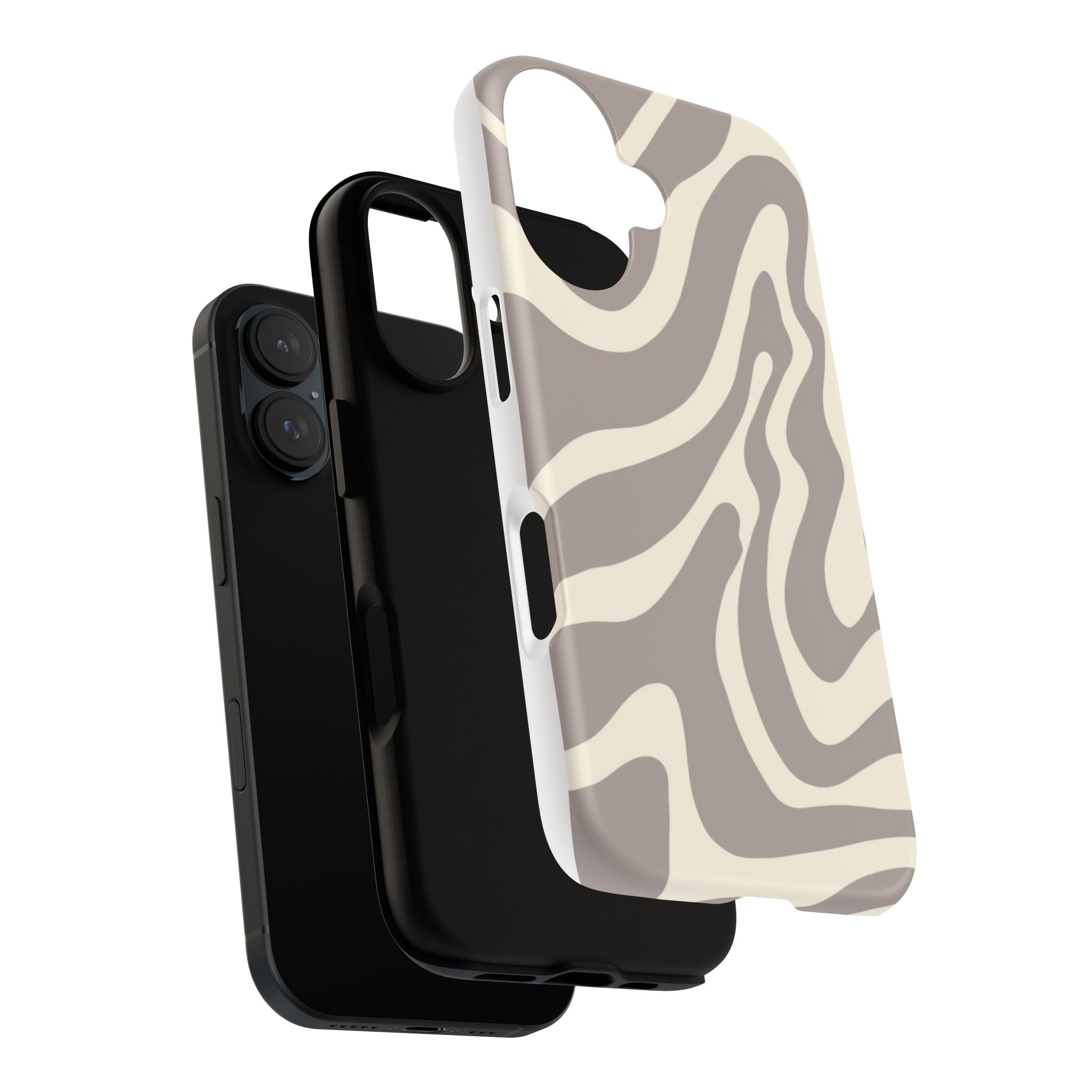Neutral Zebra Print Tough iPhone Case