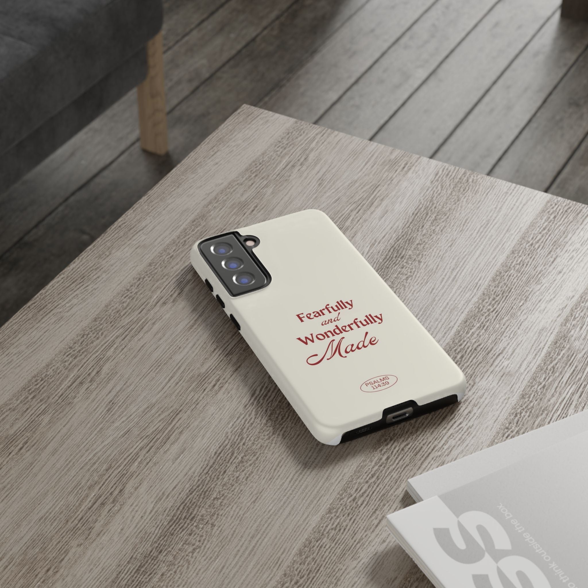 Tough Phone Case — "Fearfully and Wonderfully Made" Christian Scripture Protective Case