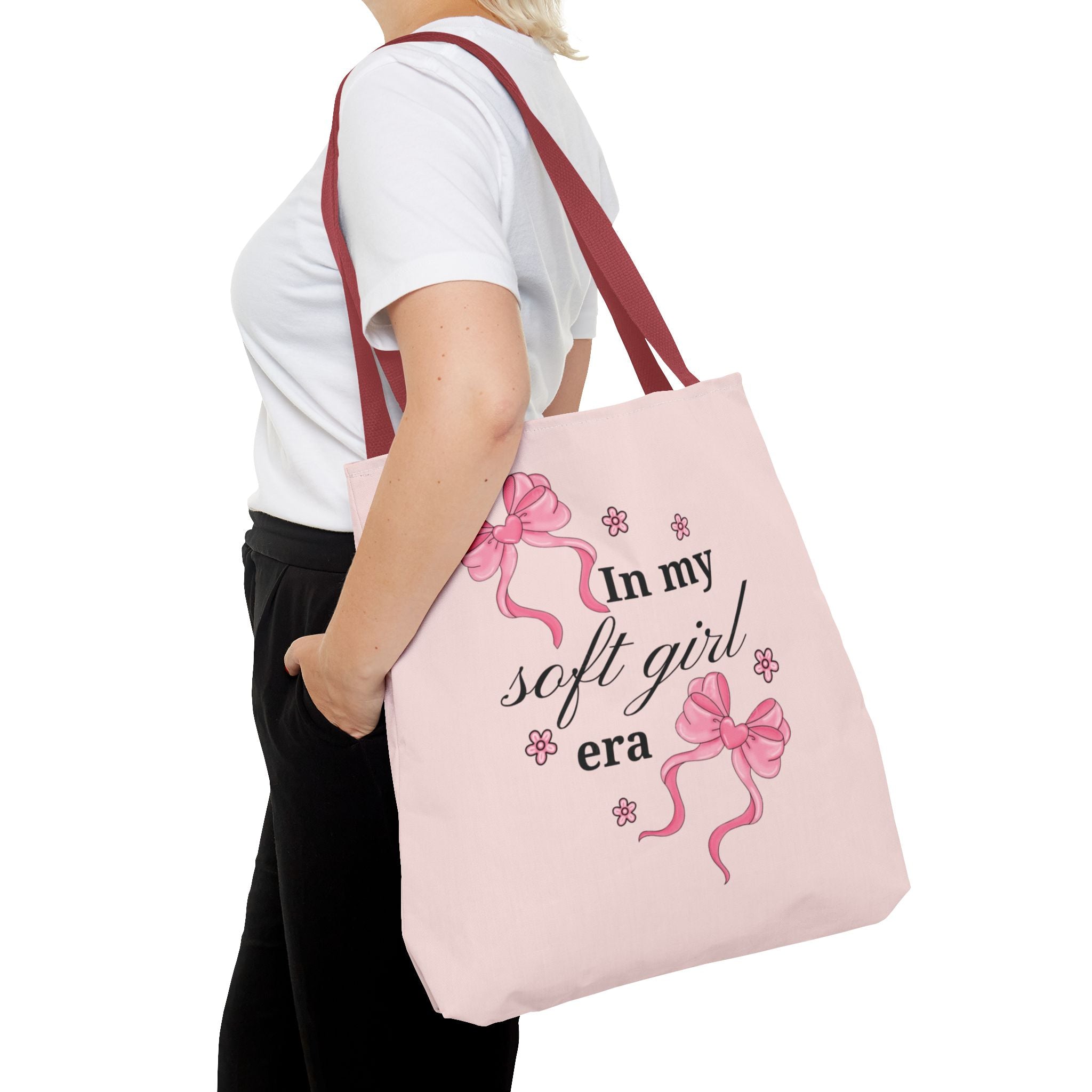 Tote Bag — "In My Soft Girl Era" Pink All-Over Print