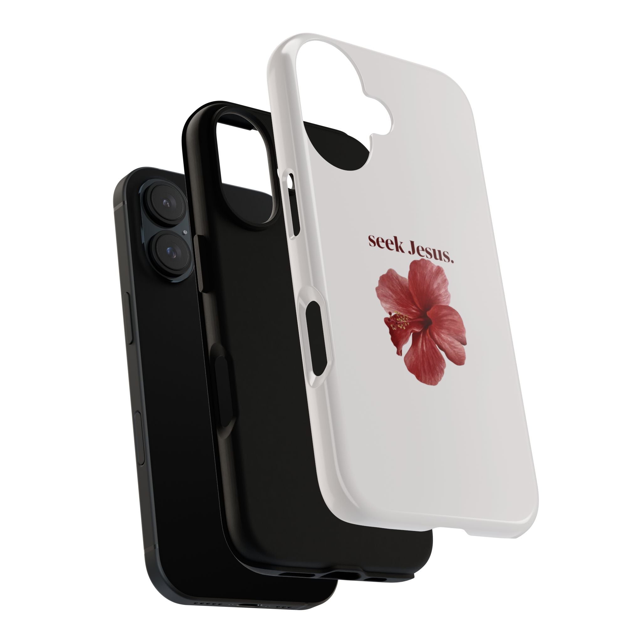 "seek Jesus." Floral Tough Protective Case