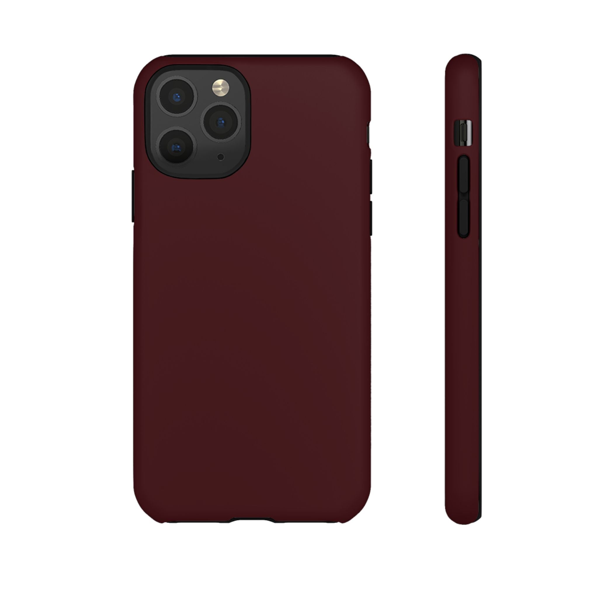 Maroon Tough iPhone Case — Slim Impact-Resistant Protective Cover