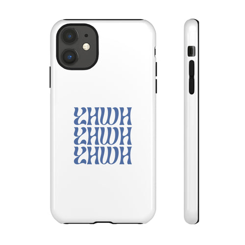 "YHWH" — Retro Blue Wavy Tough Phone Case
