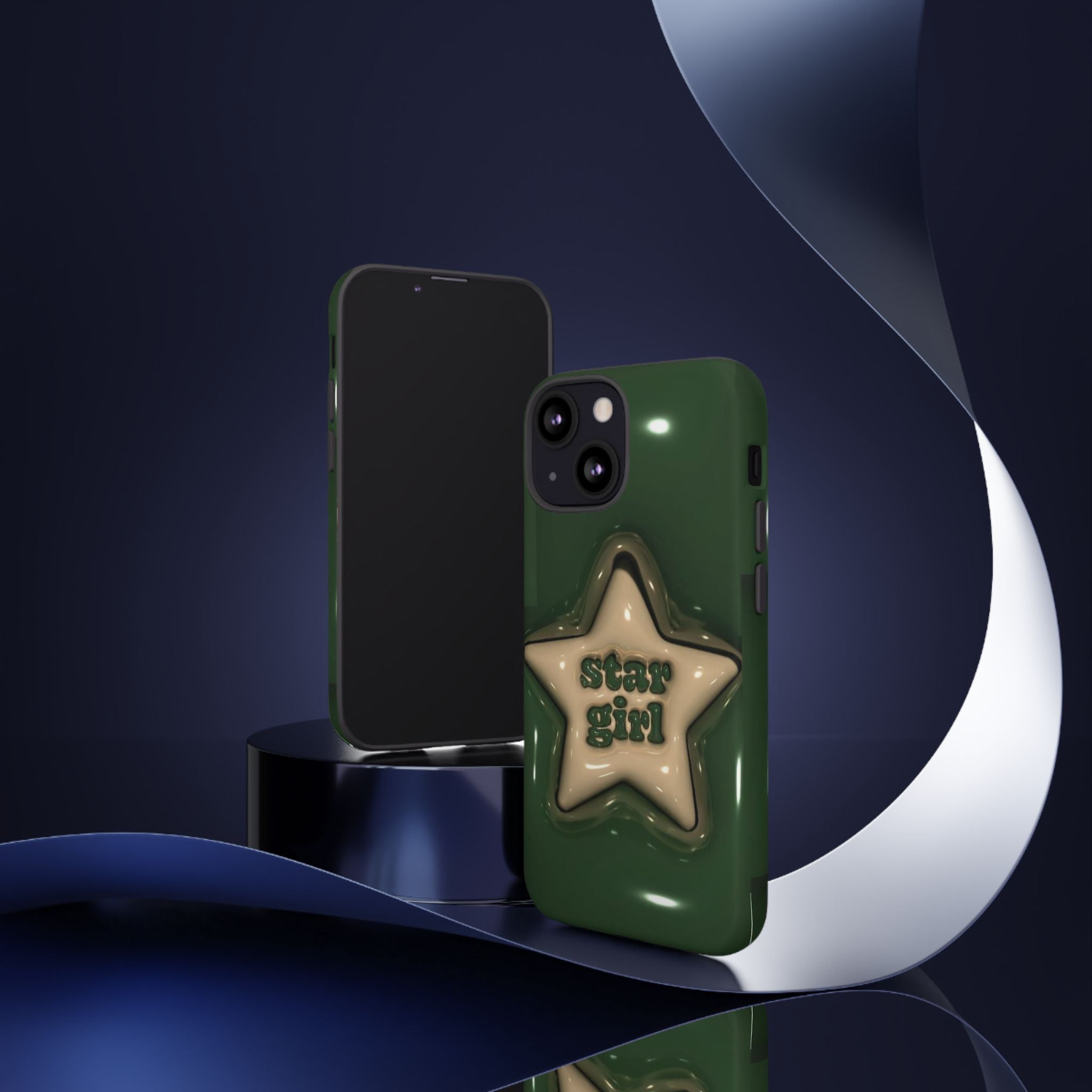 Star Girl iPhone Case — Green Star Protective Case