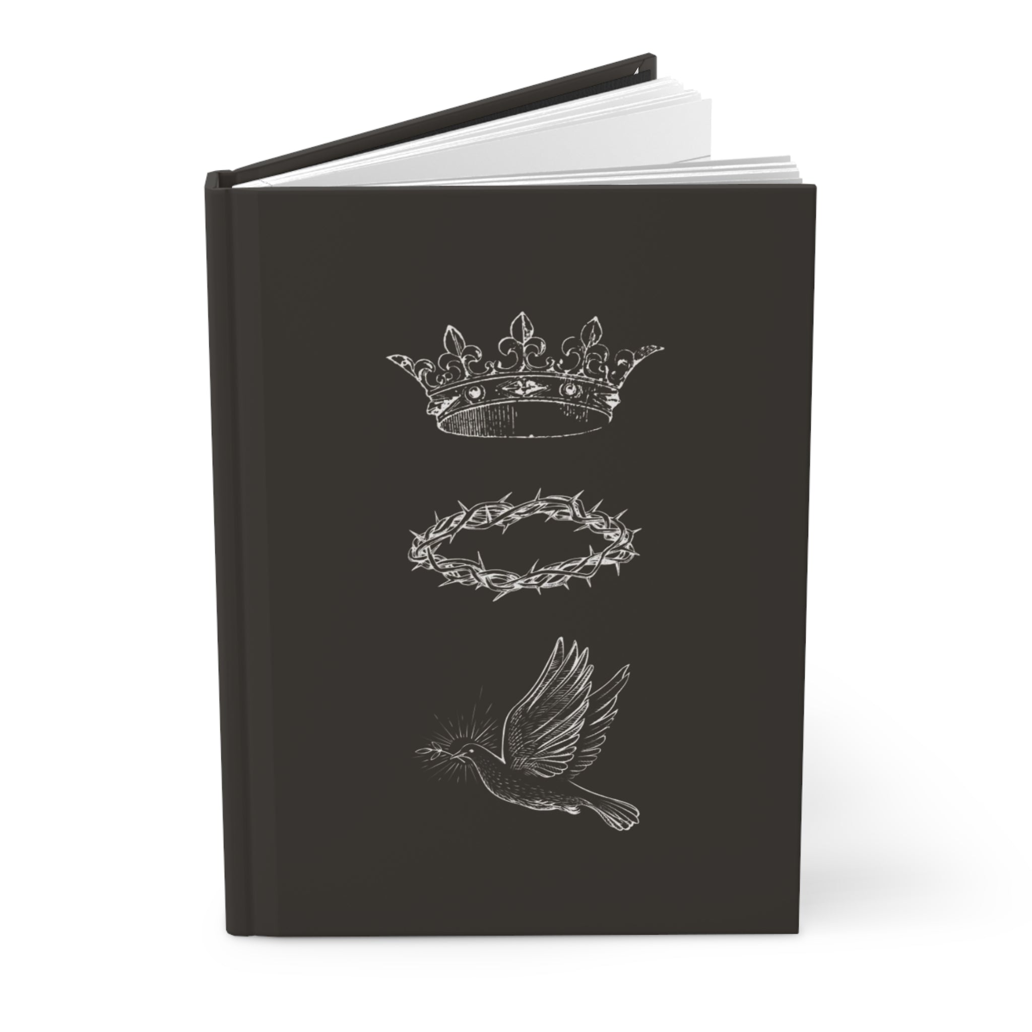 Hardcover Journal — Crown, Crown of Thorns & Dove