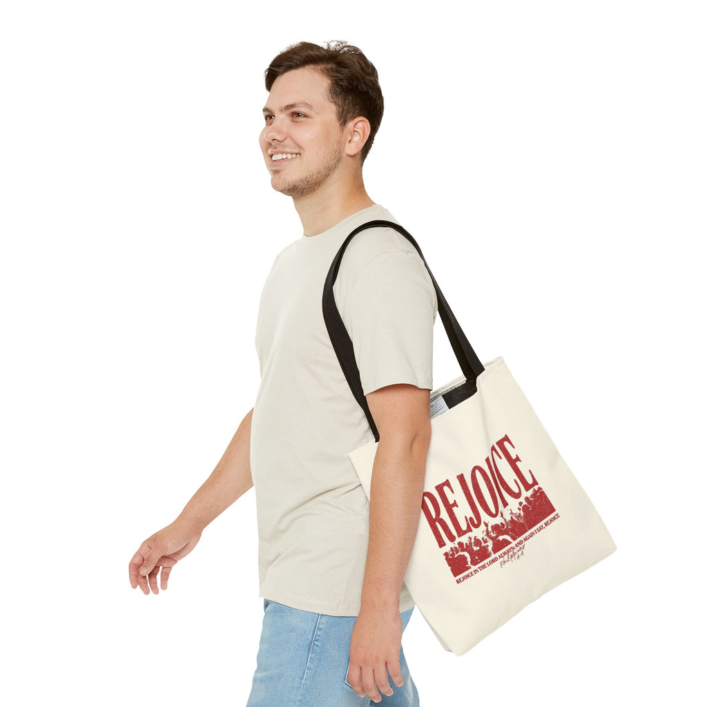 "Rejoice" Graphic Tote Bag