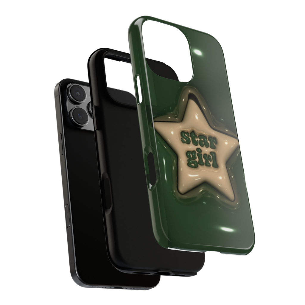 Star Girl iPhone Case — Green Star Protective Case