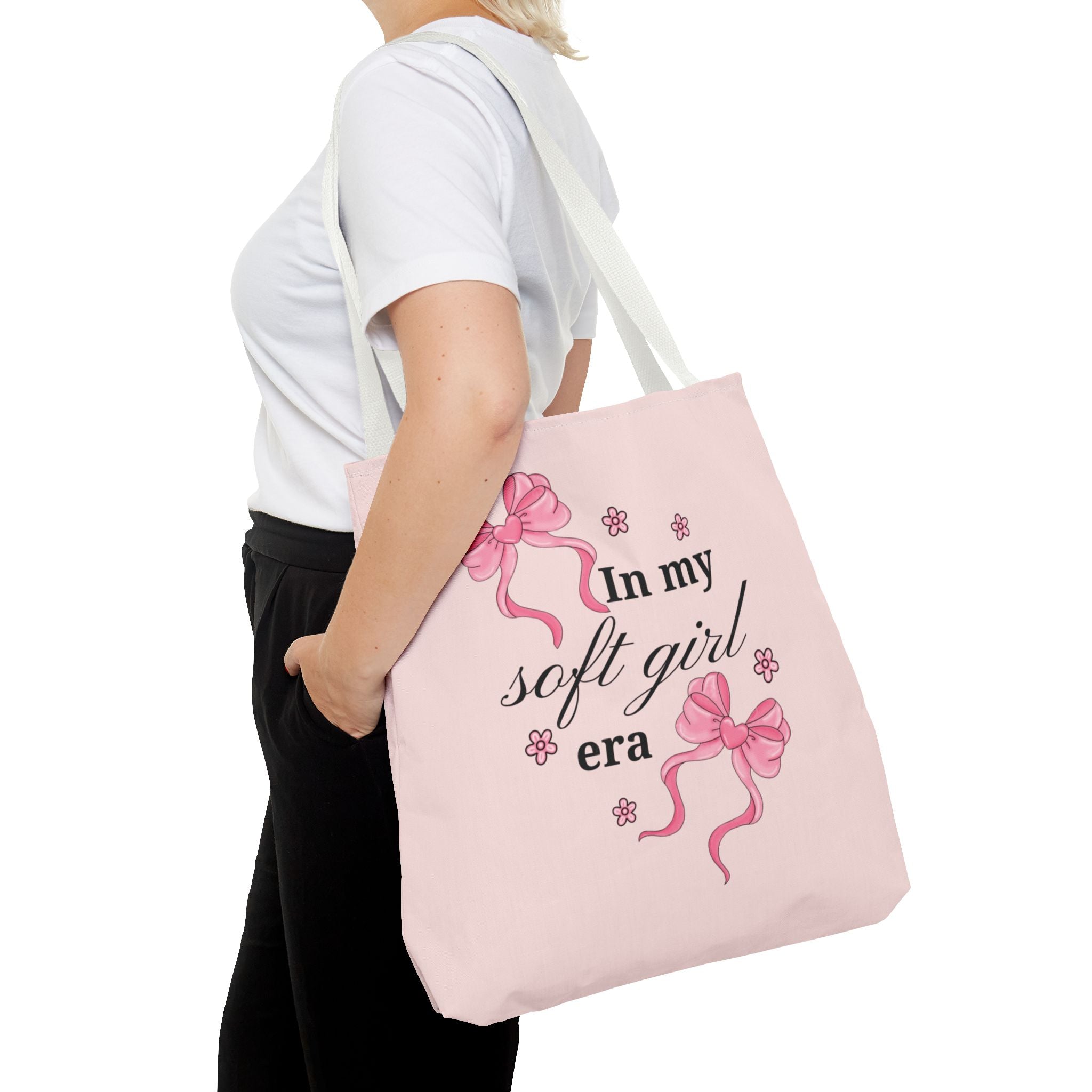 Tote Bag — "In My Soft Girl Era" Pink All-Over Print