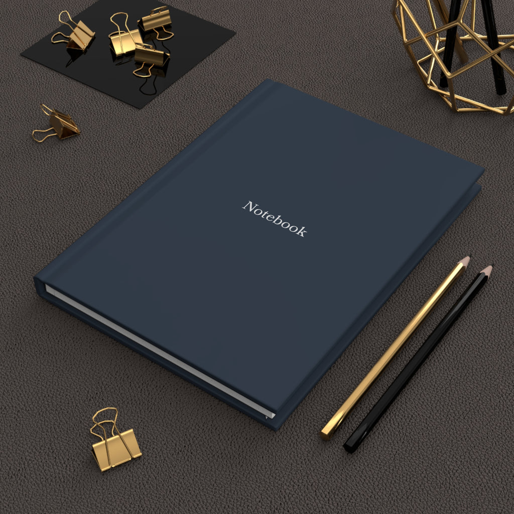 Notebook Hardcover Journal — Minimal Navy Matte Notebook