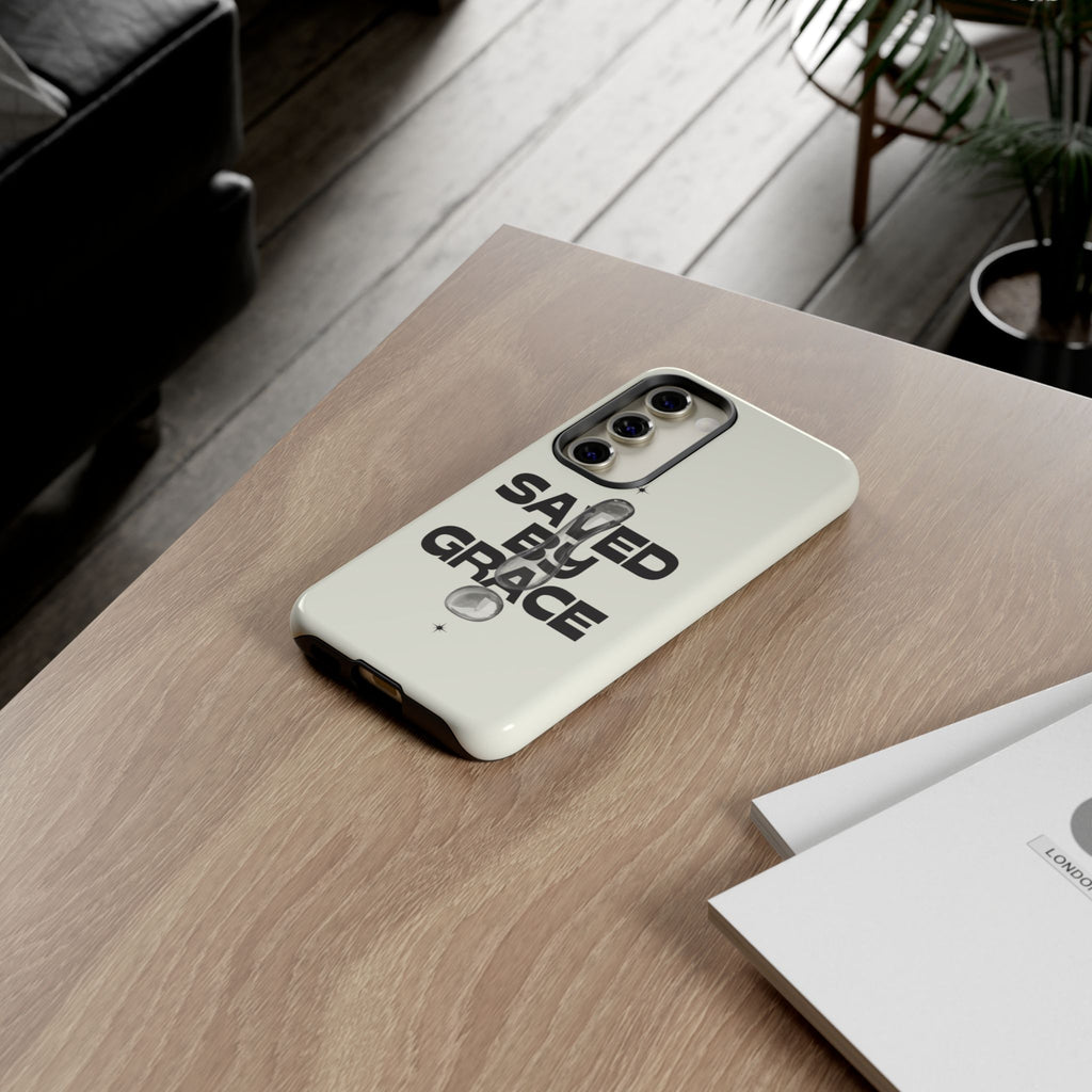 Saved By Grace Tough Phone Case — Christian Faith iPhone Cover