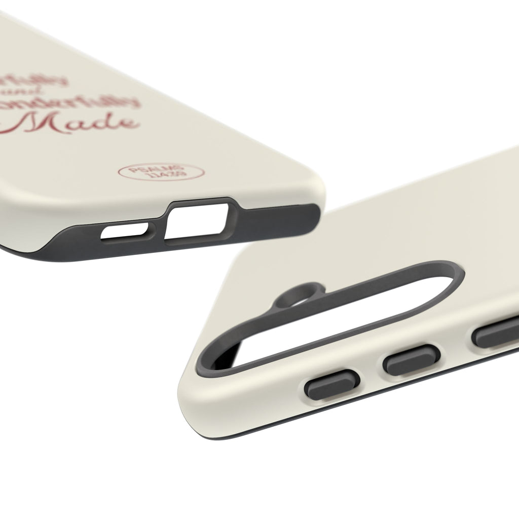 Tough Phone Case — "Fearfully and Wonderfully Made" Christian Scripture Protective Case
