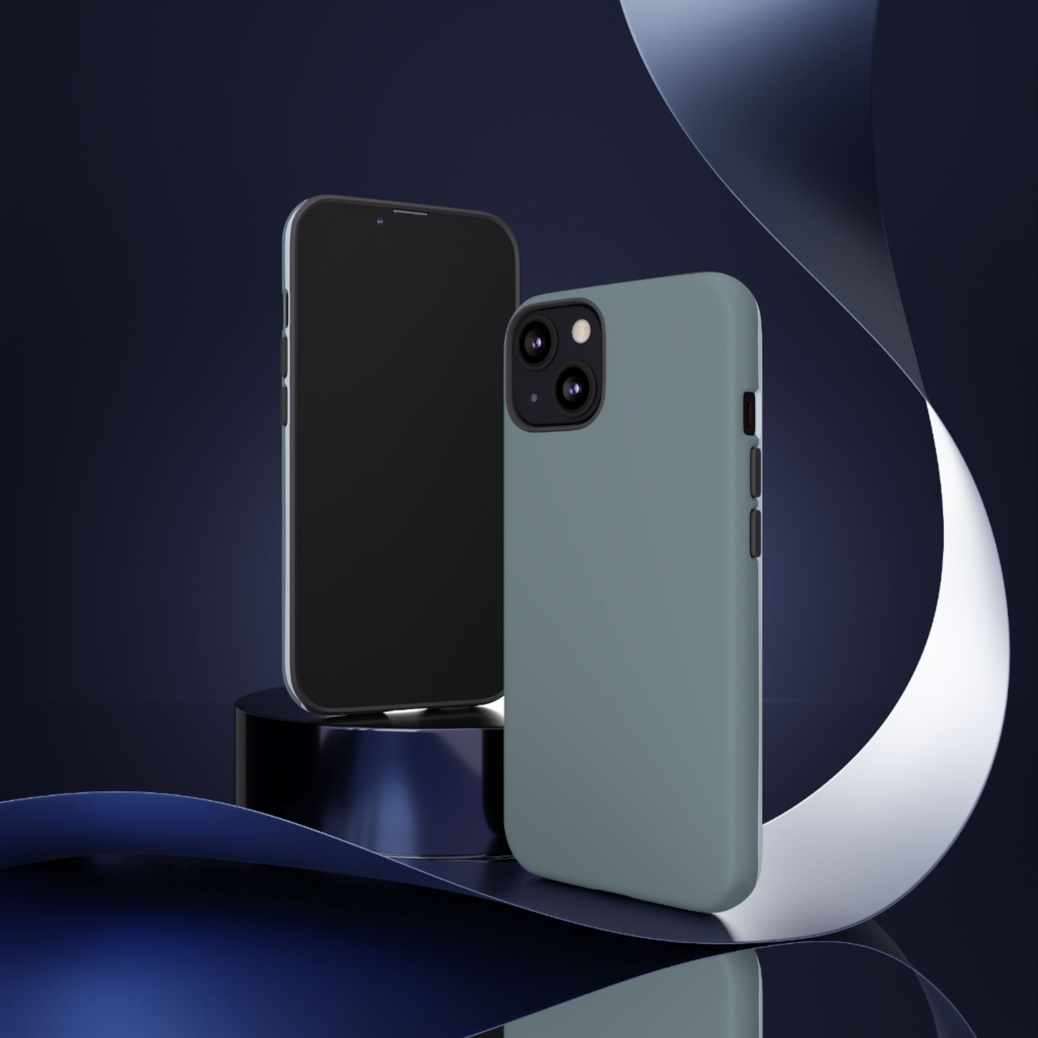 Tough iPhone Case - Blue/Grey Color
