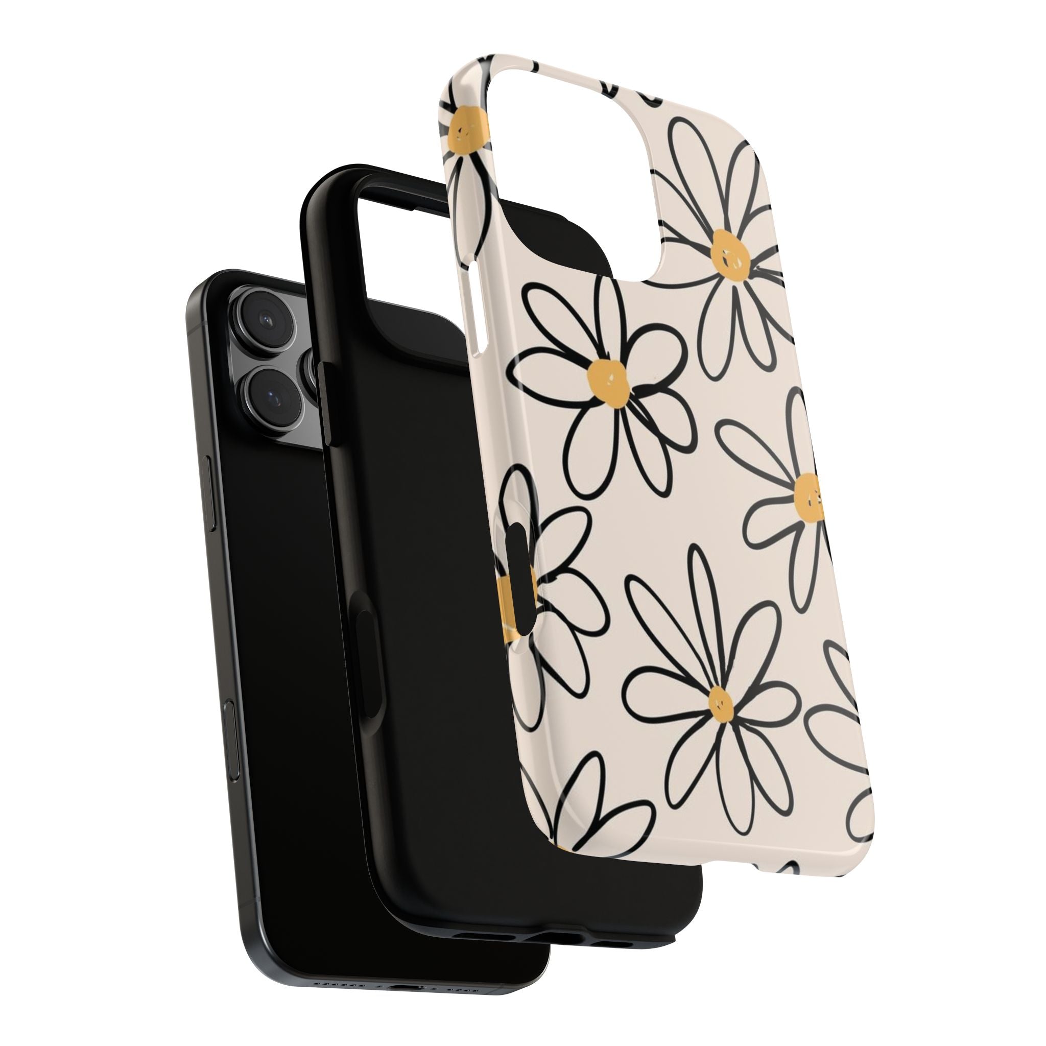 Daisy Sketch iPhone Case — Floral Protective Phone Cover