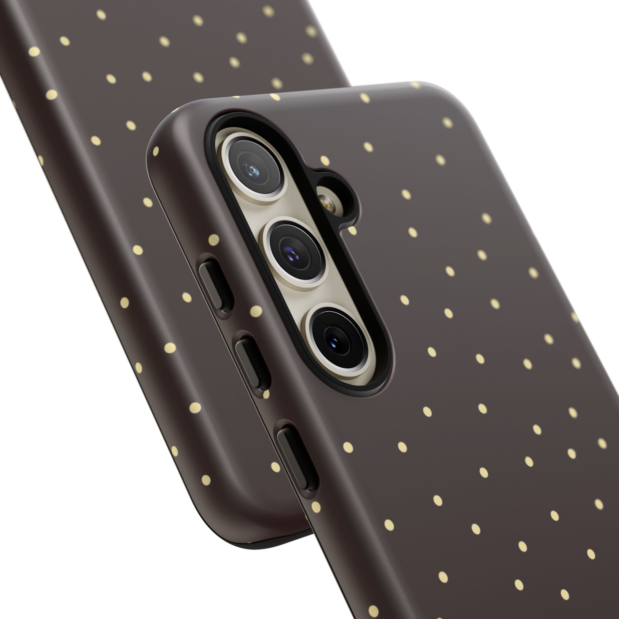 Brown Gold Polka Dot Tough Phone Case
