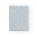 Hardcover Ditsy Daisy Ruled Journal — Soft Blue Floral Notebook for Notes & Daily Planning