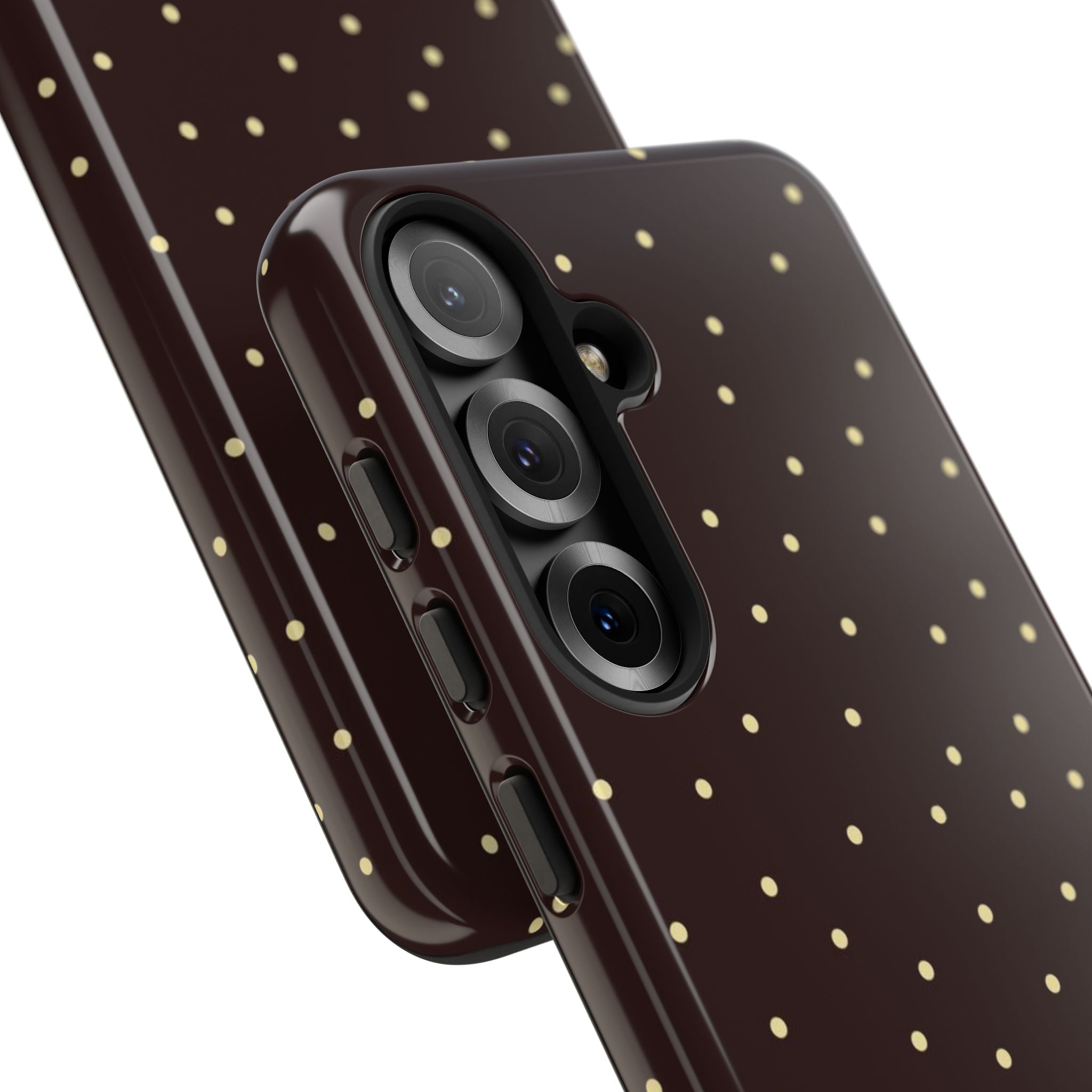 Brown Gold Polka Dot Tough Phone Case