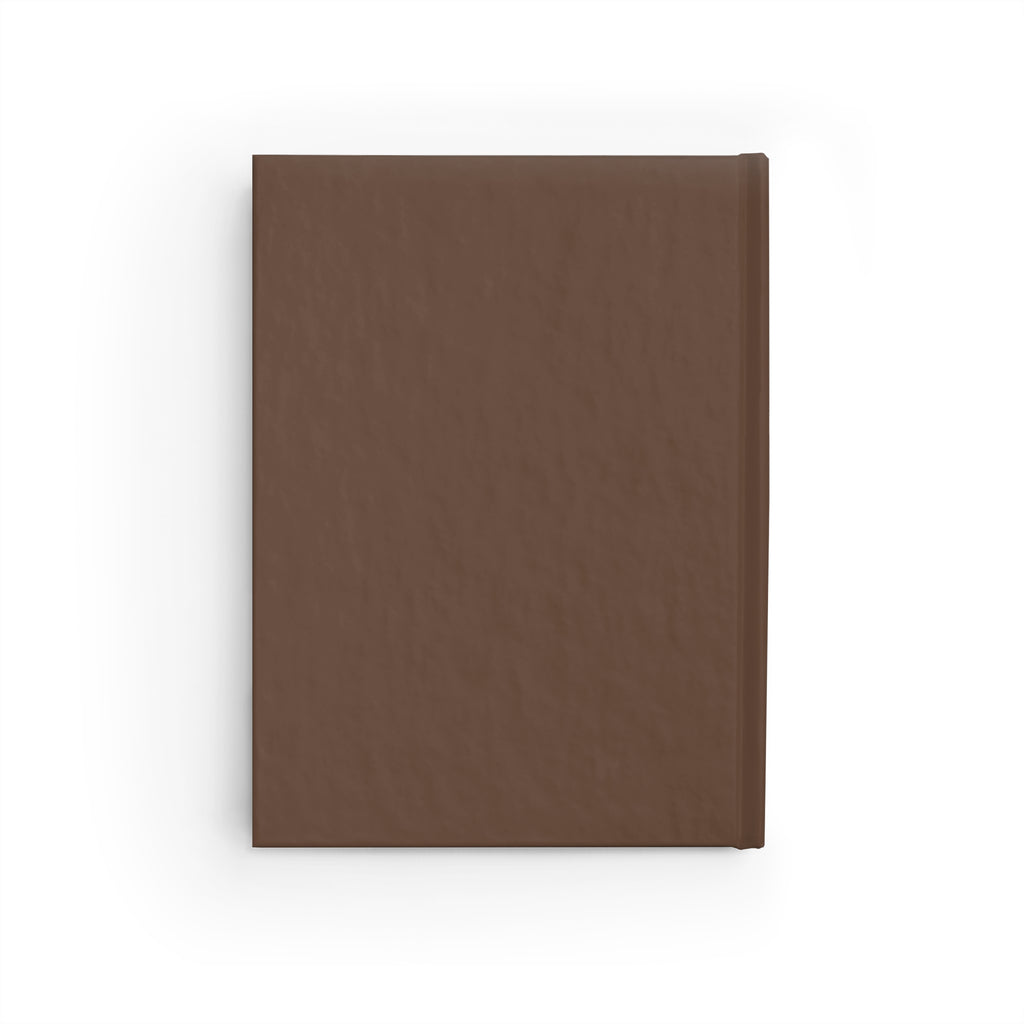 Brown Abstract Wave Journal — Ruled Hardcover Notebook for Notes & Journaling