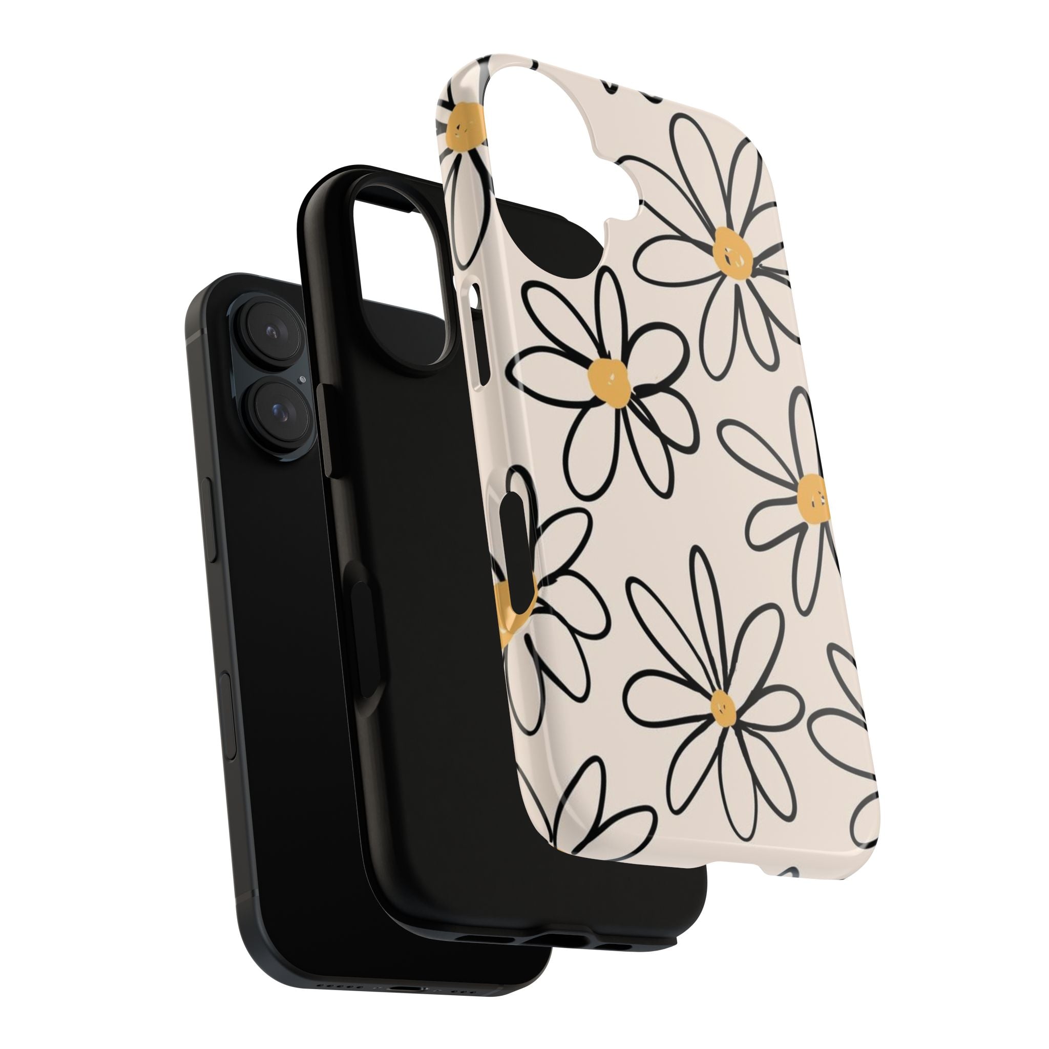 Daisy Sketch iPhone Case — Floral Protective Phone Cover