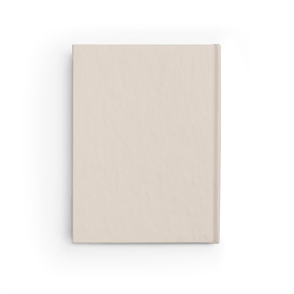 Hardcover Ruled Journal — Blush Heart Dotted Cover, Lined Notebook for Notes & Daily Reflections
