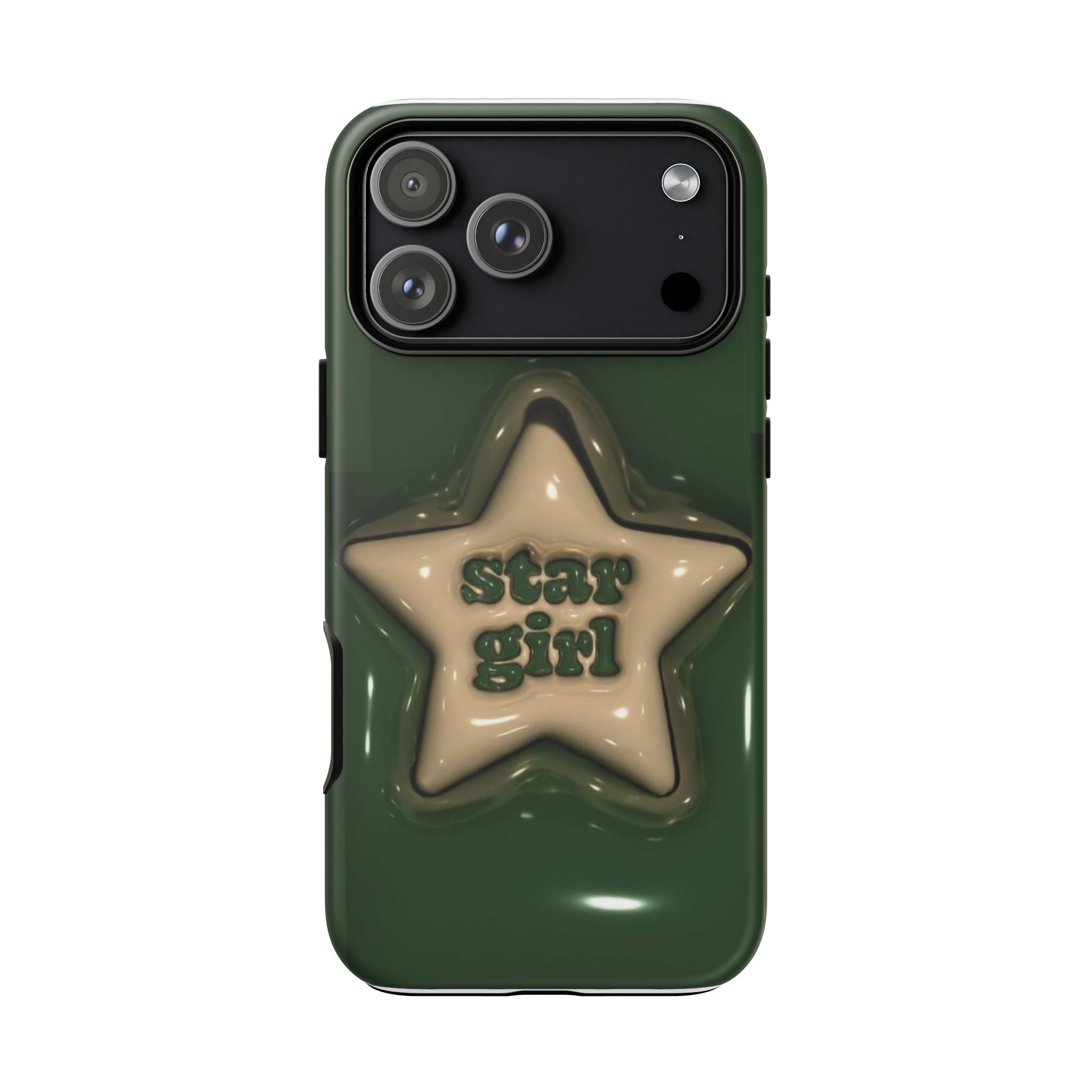 Star Girl iPhone Case — Green Star Protective Case