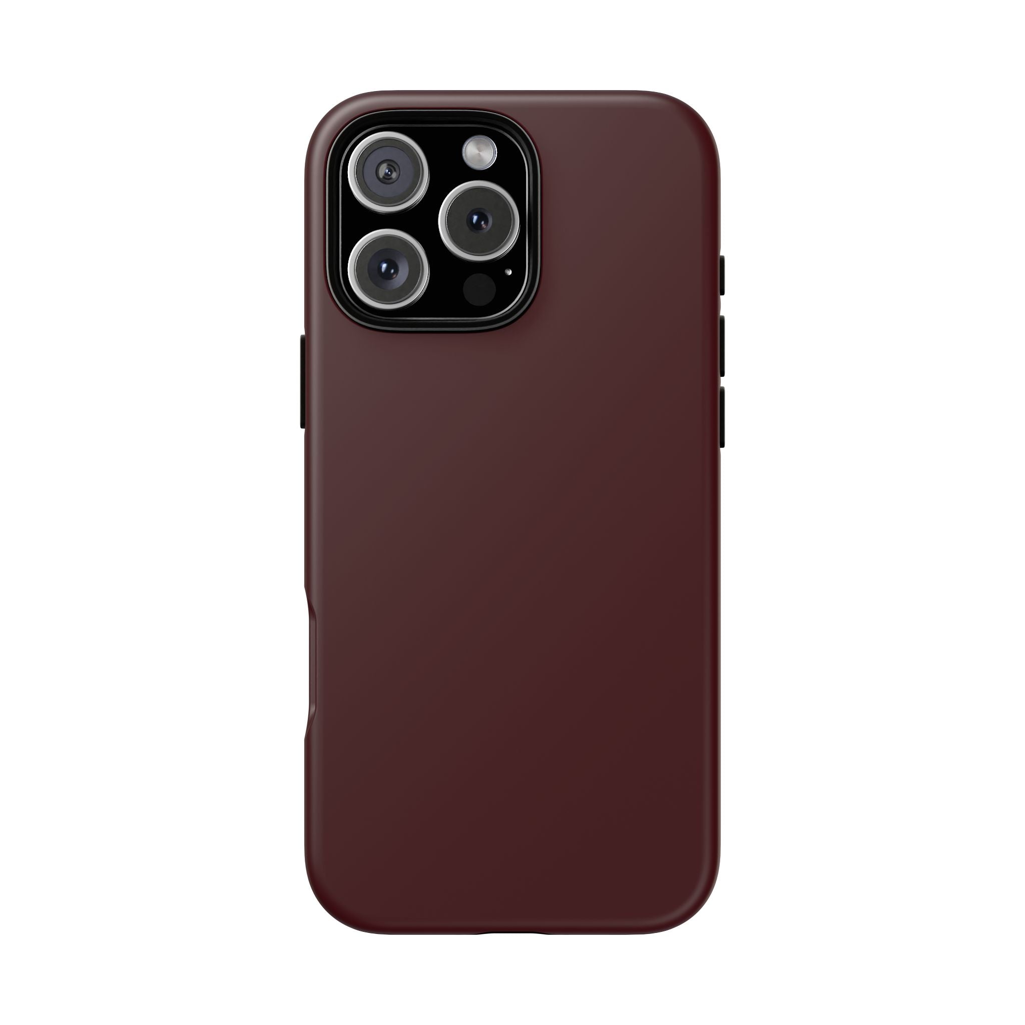 Maroon Tough iPhone Case — Slim Impact-Resistant Protective Cover